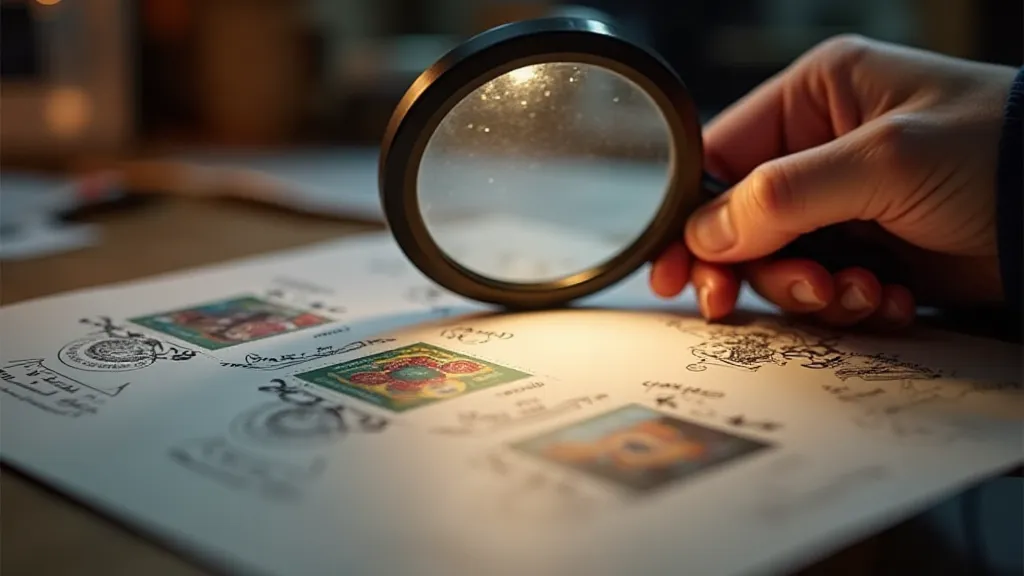 Collector Examining First Day Cover