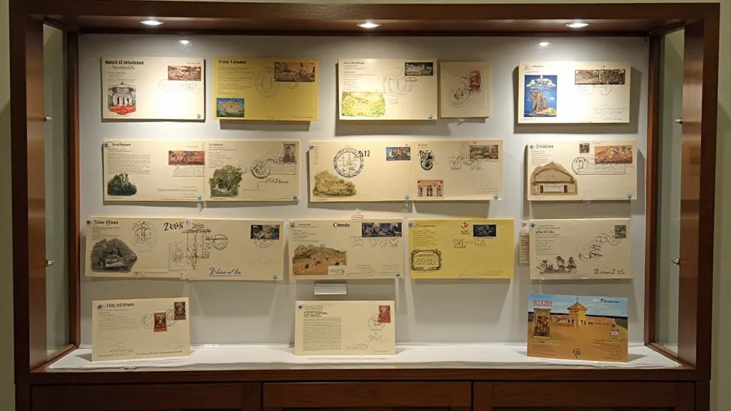 Display of Colonial First Day Covers