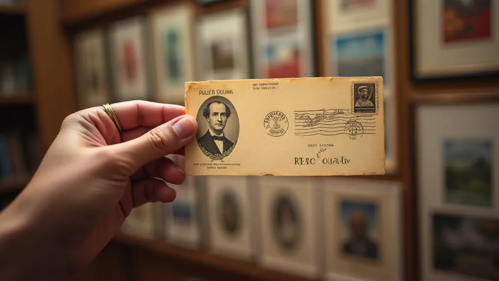 Hand Holding Vintage First Day Cover