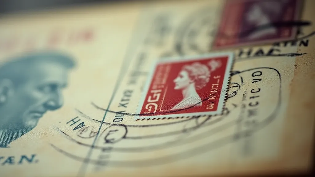 Artistic photograph of a First Day Cover showcasing its stamp and cancellation mark
